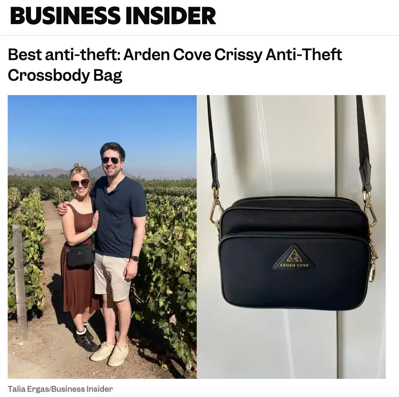 Best Anti-Theft Crossbody 2025: Business Insider Loves Arden Cove Crissy Full Crossbody