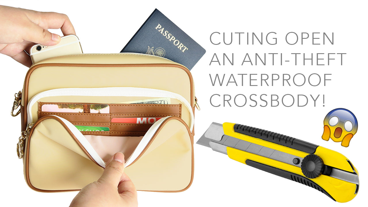 Cutting Open an Arden Cove Anti-Theft Waterproof Crossbody!