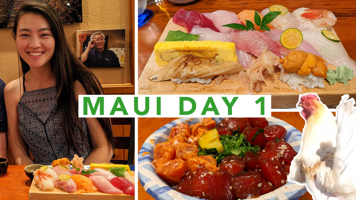 Arden Cove Travels to Maui: Day 1 Omakase, Poke & Chickens!