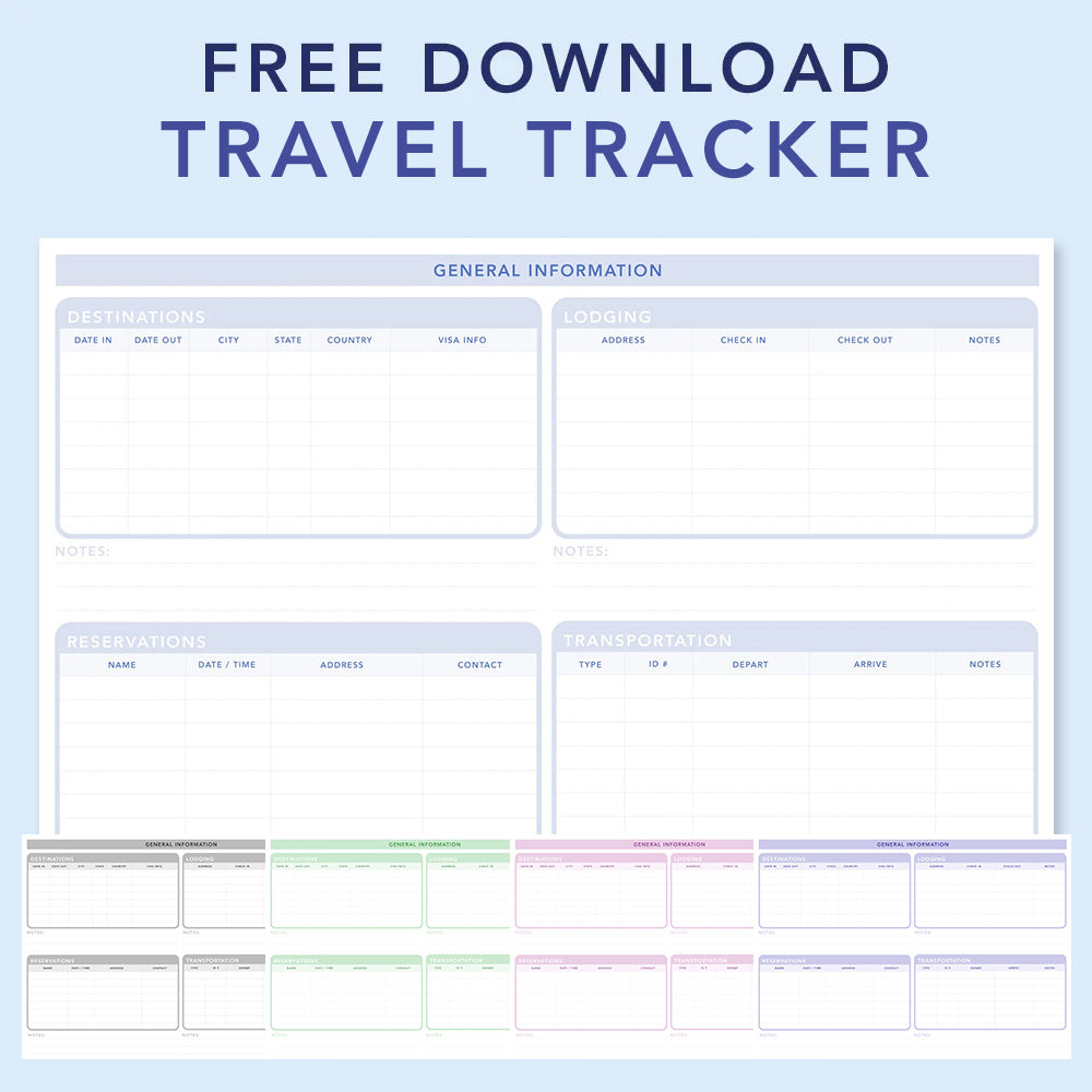 FREE Travel Tracker Download