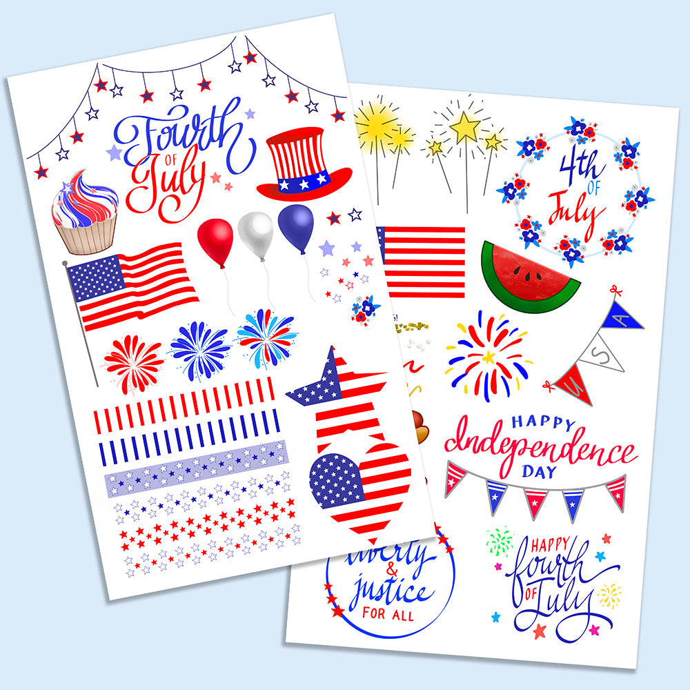 FREE Fourth of July Digital Stickers