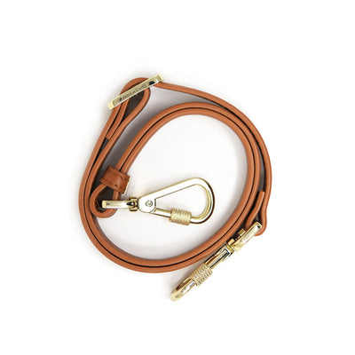 Slash Resistant Locking Faux Leather Brown Gold Short Strap 